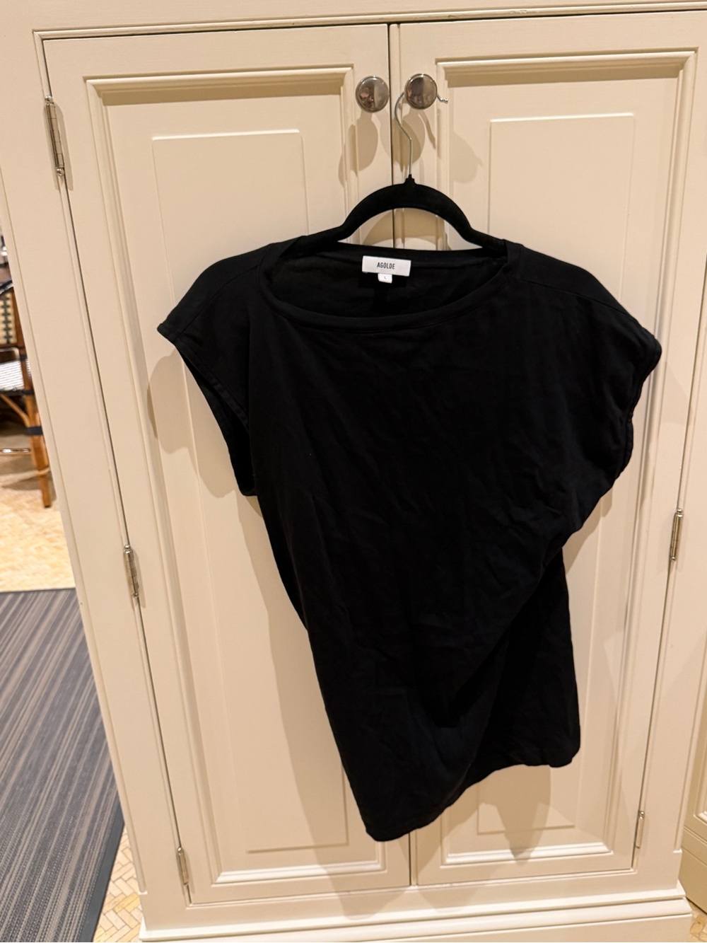 Agolde Black Short-Sleeve Relaxed Tee